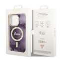 Guess Golden Marble MagSafe - Case for iPhone 14 Pro (Purple)