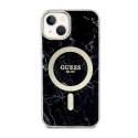 Guess Marble MagSafe - Case for iPhone 14 (Black)