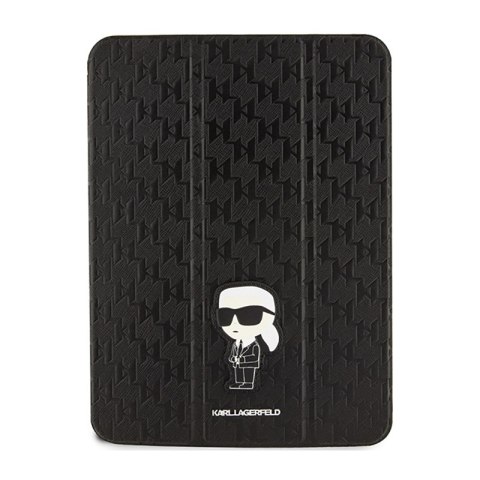 Karl Lagerfeld Folio Magnet Allover Saffiano Monogram NFT Ikonik - Case for iPad 10.9" (2022) (Black)