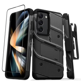 ZIZO BOLT Series - Armoured case for Samsung Galaxy S23 with 9H glass for screen + holder with stand (Black)