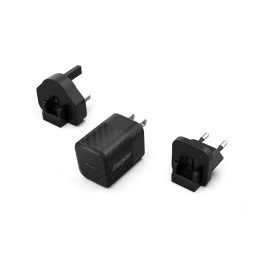 Energizer Ultimate - Multiplug EU / UK / US GaN 20W PD mains charger (Black)