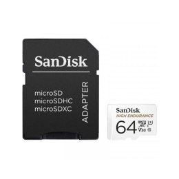 SanDisk High Endurance microSDXC - Memory card 64 GB Class 10 UHS-I 100/40 MB/s with adapter