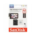 SanDisk High Endurance microSDXC - Memory card 64 GB Class 10 UHS-I 100/40 MB/s with adapter