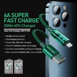 WEKOME WDC-180 Vanguard Series - USB-A to Lightning Fast Charging Connection Cable 1 m (Green)