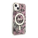 Guess Flower MagSafe - Case for iPhone 14 (Pink)