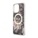 Guess Flower MagSafe - Case iPhone 14 Pro Max (Black)