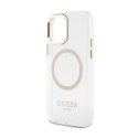 Guess Metal Outline MagSafe - Case for iPhone 12 / iPhone 12 Pro (Transparent / Gold)