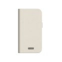 Moshi Overture MagSafe - Leather 3-in-1 case with flip cover for iPhone 15 (Eggnog White)