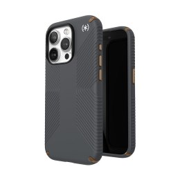 Speck Presidio2 Grip - Case for iPhone 15 Pro (Charcoal Grey / Cool Bronze / White)