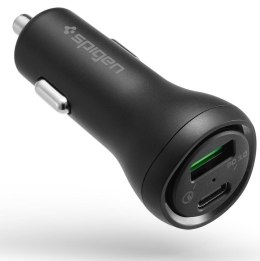 Spigen Steadiboost F31QC - USB-C 27W PD & USB-A 18W QC3.0 Car Charger (Black)