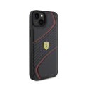 Ferrari Twist Metal Logo - Case for iPhone 15 Plus (Black)