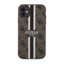 Guess 4G Printed Stripes MagSafe - Case for iPhone 11 (Brown)