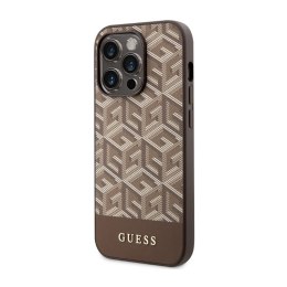 Guess GCube Stripes MagSafe - Case for iPhone 14 Pro Max (Brown)