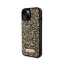 Guess Rhinestone Metal Logo - Case for iPhone 15 (Yellow)