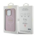 Guess Saffiano MagSafe - Case for iPhone 15 Pro Max Case (Pink)