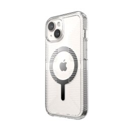 Speck Gemshell Grip + MagSafe - Case for iPhone 15 / iPhone 14 / iPhone 13 (Clear / Chrome Finish)