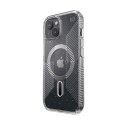 Speck Presidio Lux Grip ClickLock & Magsafe - Case for iPhone 15 / iPhone 14 / iPhone 13 (Clear / Platinium Glitter / Chrome Fin