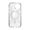 Speck Presidio Lux Grip ClickLock & Magsafe - Case for iPhone 15 / iPhone 14 / iPhone 13 (Clear / Platinium Glitter / Chrome Fin