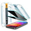 Spigen GLAS.TR EZ FIT Privacy 2-Pack - Tempered glass with privacy filter for iPhone 15 Plus 2pcs