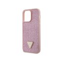 Guess Rhinestone Triangle - Case for iPhone 14 Pro Max (Pink)