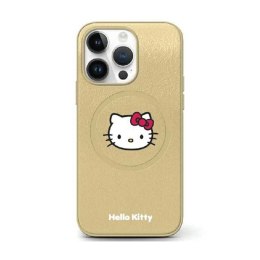 Hello Kitty Leather Kitty Head MagSafe - Case for iPhone 15 (Gold)