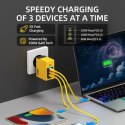 WEKOME WP-U155 Tint Series - 2x USB-C & USB-A Super Fast Charger GaN 100W (Yellow)