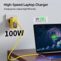 WEKOME WP-U155 Tint Series - 2x USB-C & USB-A Super Fast Charger GaN 100W (Yellow)