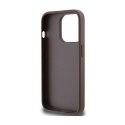 Guess 4G Bottom Stripe Metal Logo Collection - Case for iPhone 15 Pro (brown)