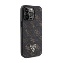 Guess 4G Triangle Metal Logo - Case for iPhone 15 Pro Max (Black)