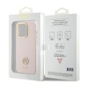 Guess Silicone Logo Strass 4G - iPhone 15 Pro Case (pink)