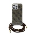 Guess Crossbody Cord 4G Print - iPhone 15 Pro Max Case (brown)