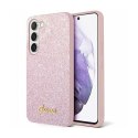 Guess Glitter Flakes Metal Logo Case - Case for Samsung Galaxy S24+ (pink)