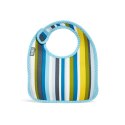 BUILT Mess Mate Set of 2 baby bib (Baby Blue Stripe)