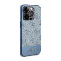 Guess 4G Bottom Stripe Metal Logo Collection - Case for iPhone 15 Pro Max (blue)