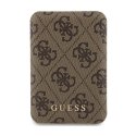 Guess 4G Leather Metal Logo MagSafe - Power Bank inductive 5000 mAh 15W MagSafe (brown)