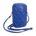 Guess Zip Quilted 4G - Phone bag (blue)