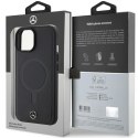 Mercedes Smooth Leather MagSafe - iPhone 15 Case (black)