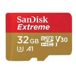 SanDisk Extreme microSDHC - 32 GB Memory Card A1 V30 UHS-I U3 100/60 MB/s with adapter