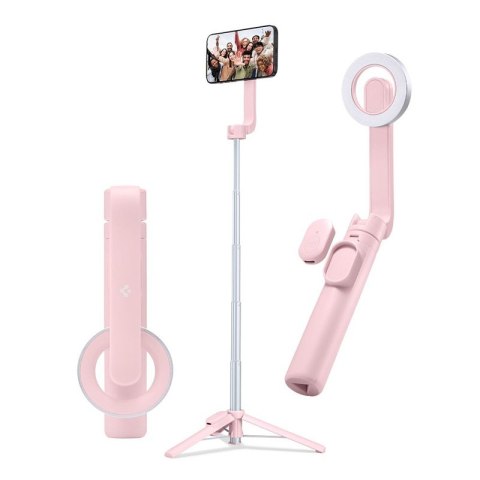 Spigen S570W MagSafe Bluetooth Selfie Stick Tripod - Smartphone tripod / selfie stick holder (Misty Rose).