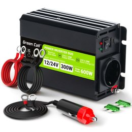 Green Cell - Inverter DUO 12V/24V to 230V 300W/600W Modified sine wave voltage converter