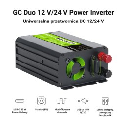 Green Cell - Inverter DUO 12V/24V to 230V 300W/600W Modified sine wave voltage converter