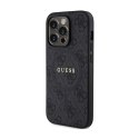 Guess 4G Collection Leather Metal Logo MagSafe - Case for iPhone 15 Pro (black)