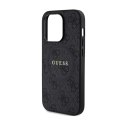 Guess 4G Collection Leather Metal Logo MagSafe - Case for iPhone 15 Pro (black)