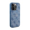 Guess 4G Collection Leather Metal Logo MagSafe - Case for iPhone 15 Pro (blue)