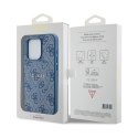 Guess 4G Collection Leather Metal Logo MagSafe - Case for iPhone 15 Pro (blue)