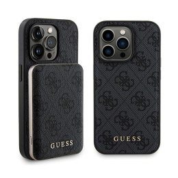 Guess Bundle Pack MagSafe 4G Metal Gold Logo - Case set + Power Bank 5000mAh MagSafe iPhone 14 Pro (black)