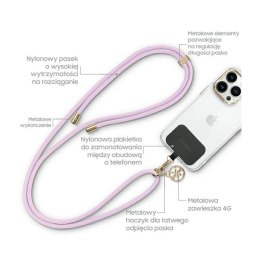 Guess CBDY Cord Nylon 4G Metal Charm - Universal phone strap (lilac)