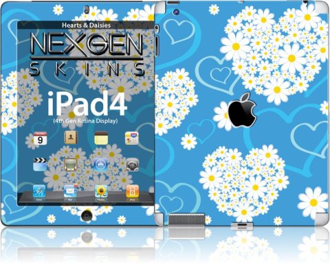 Nexgen Skins with 3D effect for iPad 2/3/4 (Hearts and Daisies 3D)