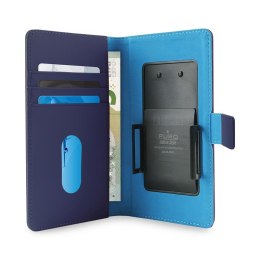 PURO Smart Wallet - Universal case with a holder for taking photos with pockets for cards and money, size XL (blue)