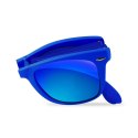 PURO Sunny Kit - Case set for iPhone SE (2022/2020) / 8/7 + foldable sunglasses (blue)
